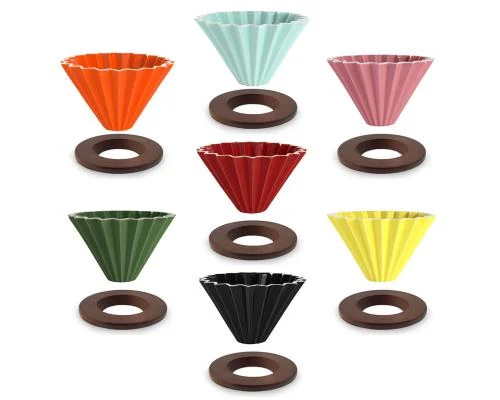 قمع سيراميك بقاعدة خشبية _ 01