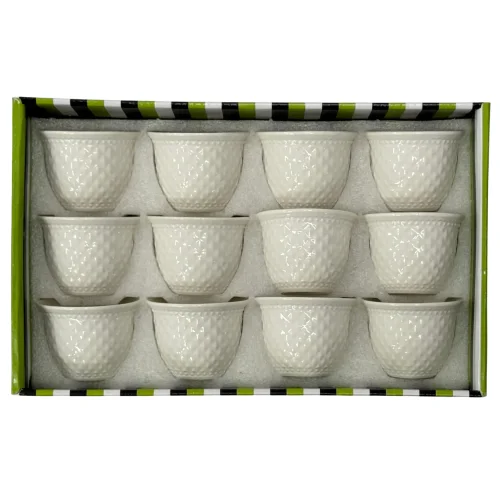 طقم فناجين قهوة عربي بورسلان ، 80 مل