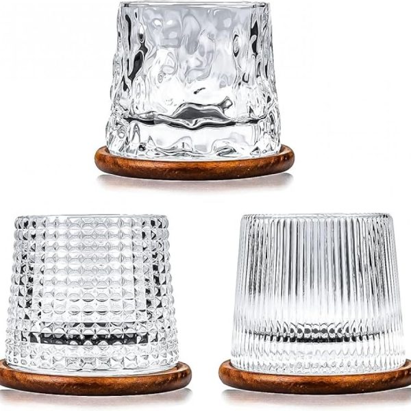 أكواب زجاجية دوارة سعة 160مل