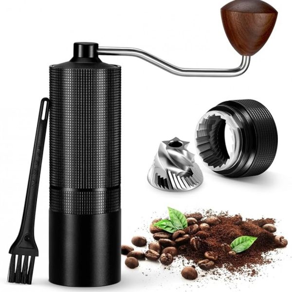 مطحنة قهوة احترافية بمقبض يد خشبي